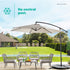 Cantilever Overhanging Parasol - Grey